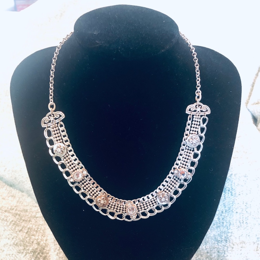 Brighton Silver Lace Collar Necklace